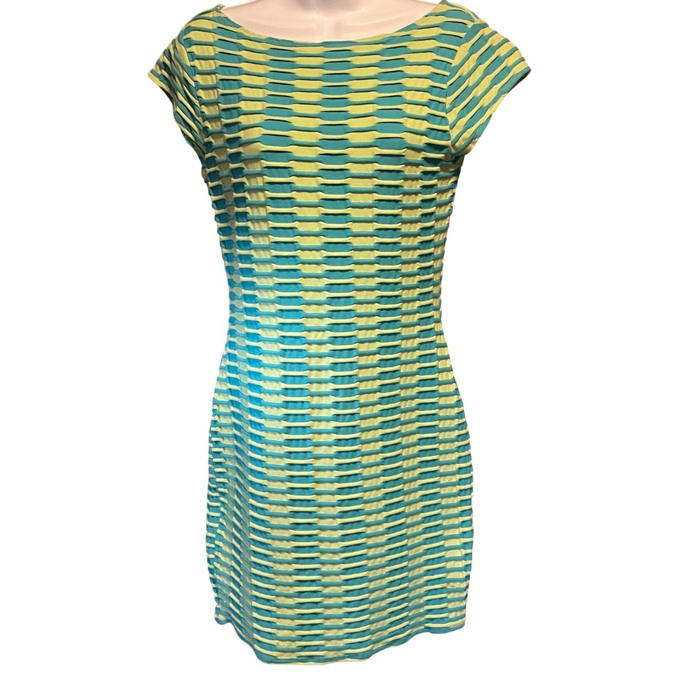 Catherine Malandrino Women Mod‎ Bodycon Retro Stretch Striped Sheath Dress S Mod